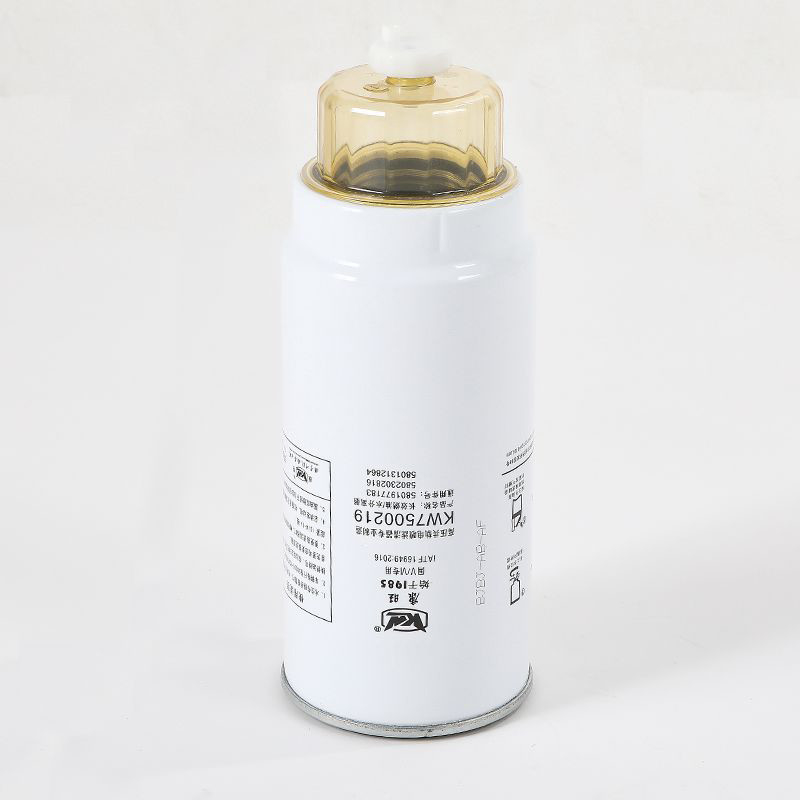 KW7500219 1 jaar vrachtwagenbrandstoffilter met weinig onderhoud en effectieve filtratie