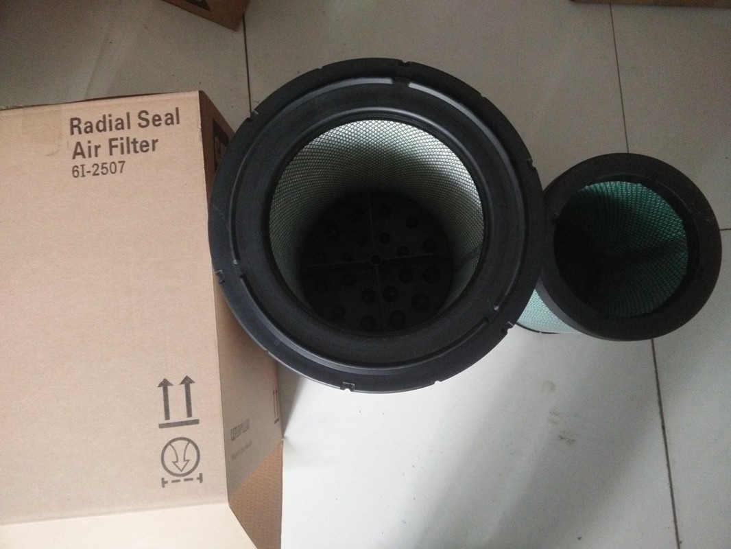 CAT Carter Excavator Air Filter 6I - 2507 Synthetische Vezel Materiële OEM ODM